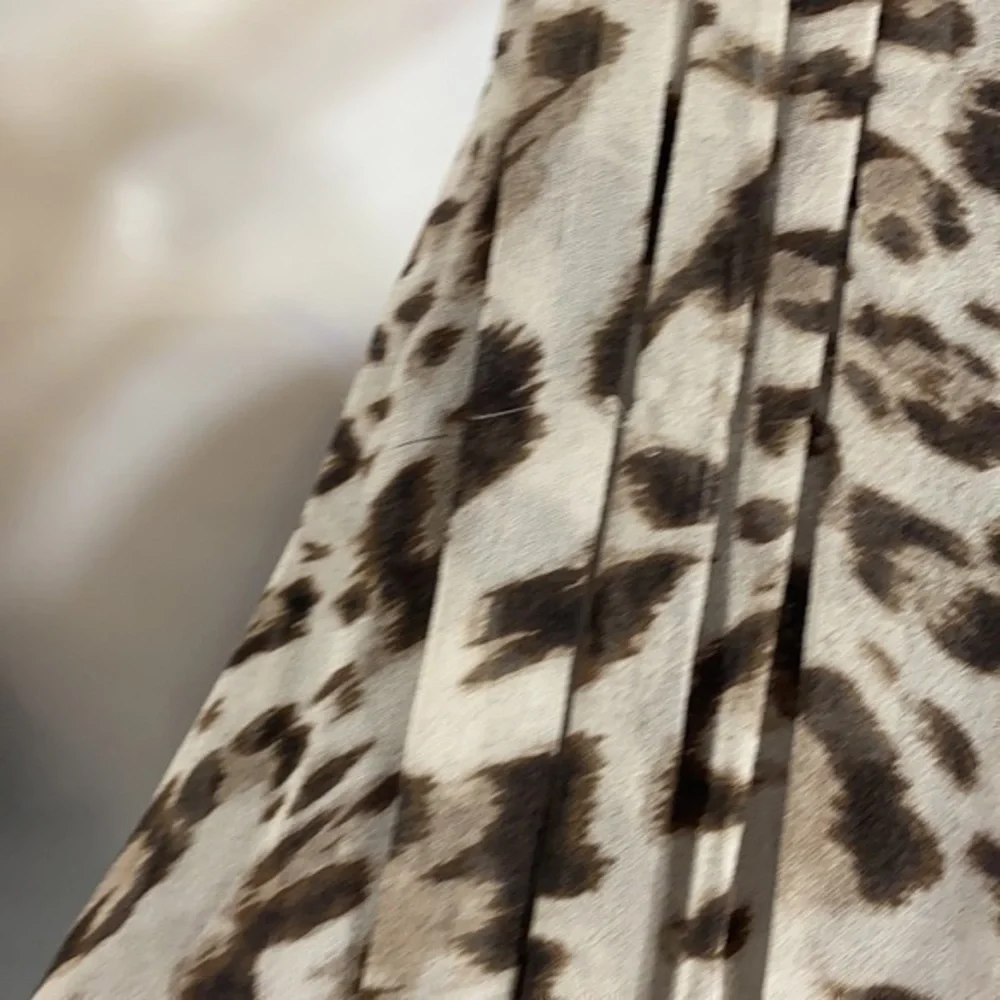 Robert Rodriguez leopard pleat cinched waist dress